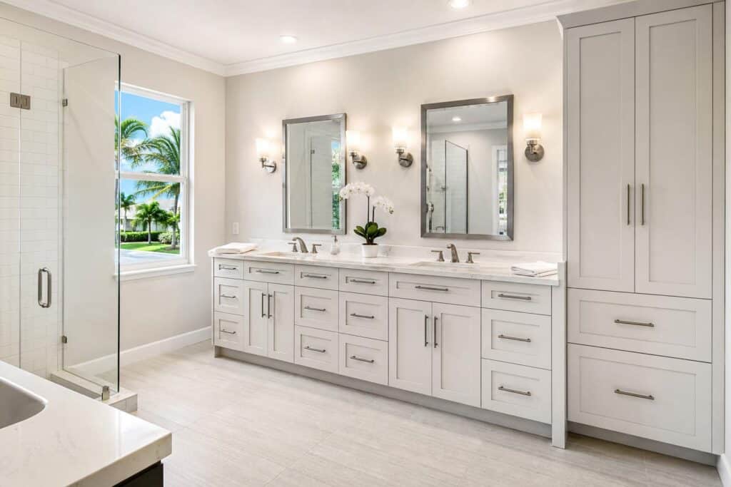 Bathroom vanity storage and cabinet remodel
