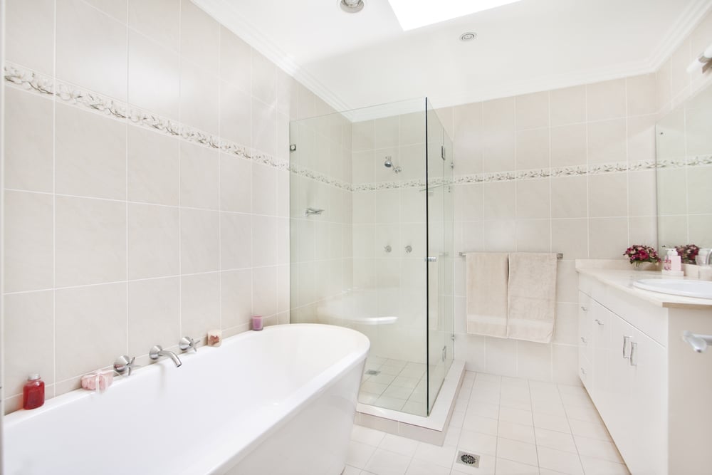 Modern bathroom in luxury apartment