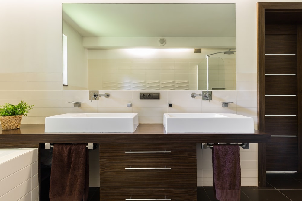 Modern double vanity bathroom for remodel planning
