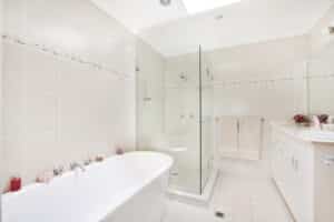 Modern bathroom in luxury apartment