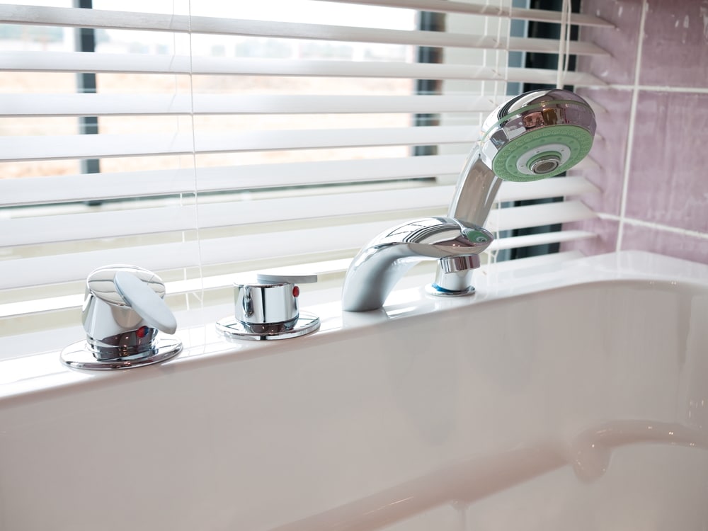 Bathroom shower head and tap detail for fixture planning
