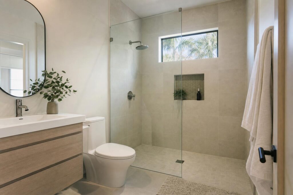 walk in shower ideas small bathrooms photo