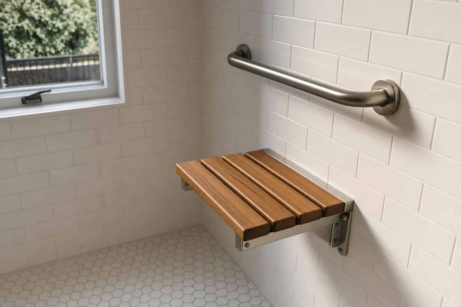 walk in shower with seat ideas detail