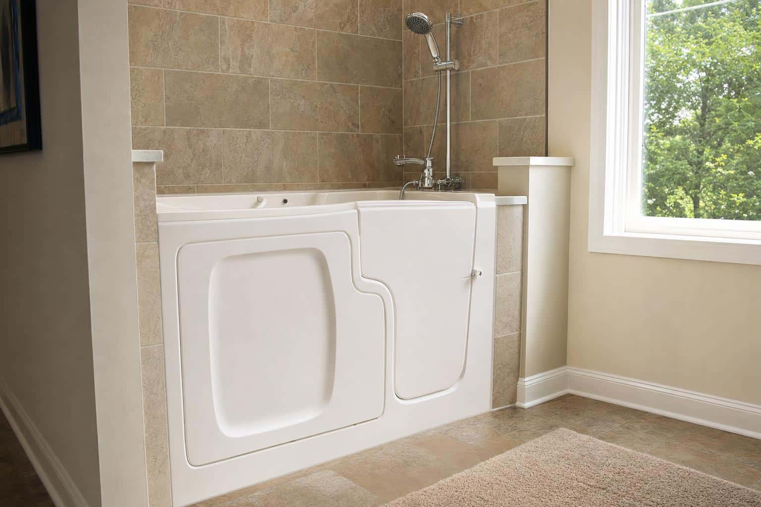 walk in tub vs walk in shower detail
